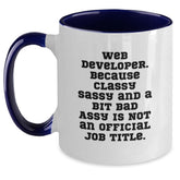 Funny Web Developer Gifts from Friends for Web Developer - Two Tone Coffee Mug for Christmas - Main